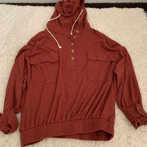Free People Burnt orange sweatshirt